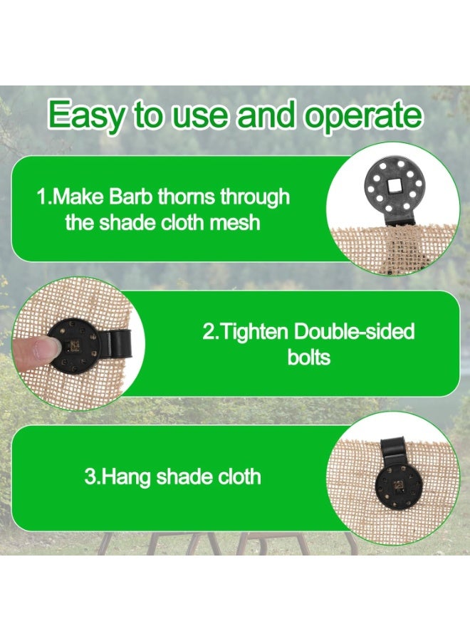 50 Pack Shade Cloth Plastic Clips, Heavy Duty Lock Grip for Sun Shade Net, Tarp Hangers Anti Bird Netting, Garden Netting, Greenhouse Shade Cloth, Shade Fabric Accessories - Image 4